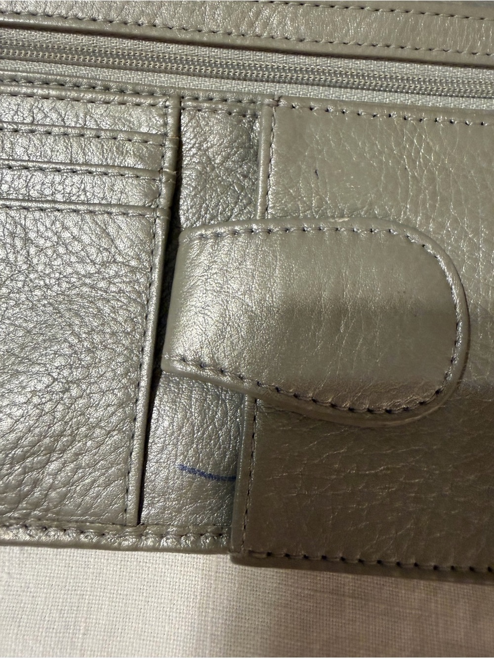 Brighton Gray Floral Cutout Leather Wallet - Picture 3 of 7